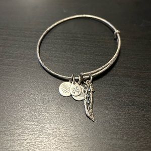 Silver Feather Alex & Ani bracelet